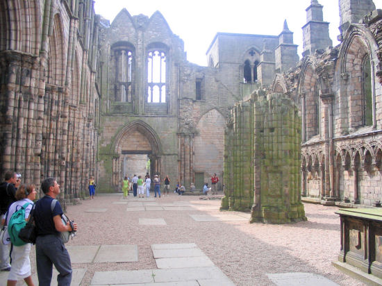 Inside Holyrood Abbey, Edinburgh