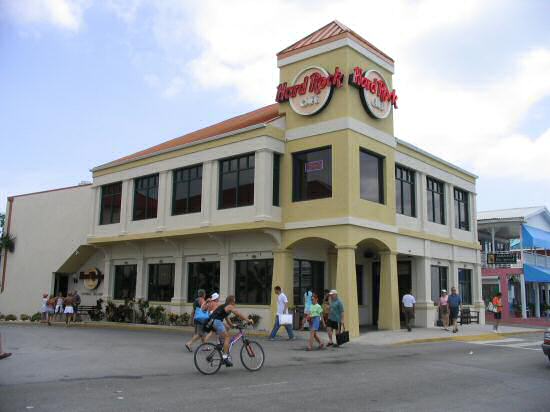 A picture of the Hard Rock Cafe in George Town.