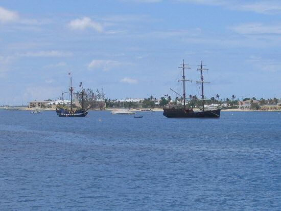 A picture of Pirate Ships at George Town, Grand Cayman.