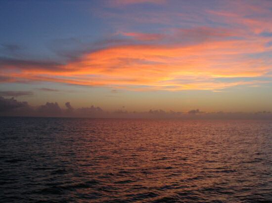 A picture of a Summer Sunset in Grand Cayman.