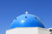   Another Shiny Blue Dome With Cross