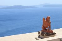  Greek Sculputre Against Agean Sea