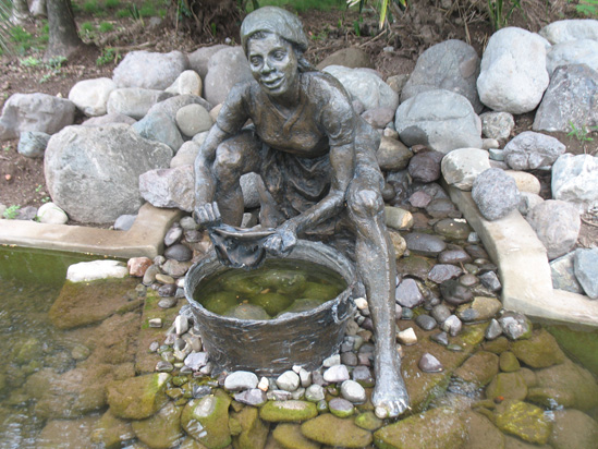 Picture of  The  Statue At Pond at Hope Botanical Gardens, Kingston, Jamaica is shown on this page.