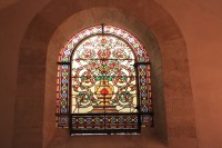   Red Stained Glass Window Marseille France
