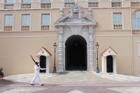   Monaco Palace Entrance And Soldier