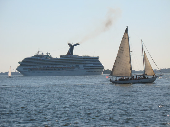 Picture of  The The Carnival Victory leaving New York, USA is shown on this page.