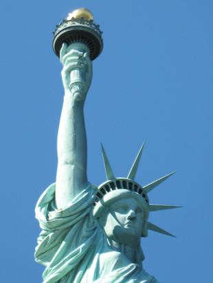 Picture of  The Statue of Liberty Torch is shown on this page.