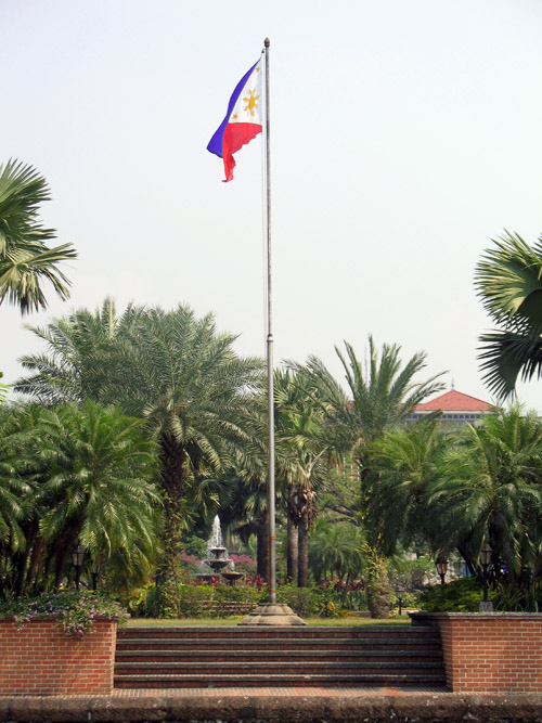 Picture of The National Flag at Fort Santiago, Manila, The Philippines is shown on this page