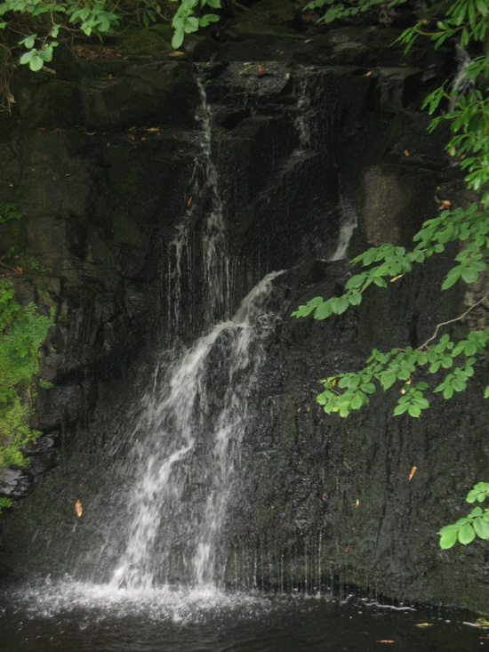 waterfall dunvagan castle gardens scotland picture