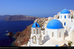 Free domed church 2,Santorini, Greece, Desktop Background Wallpaper